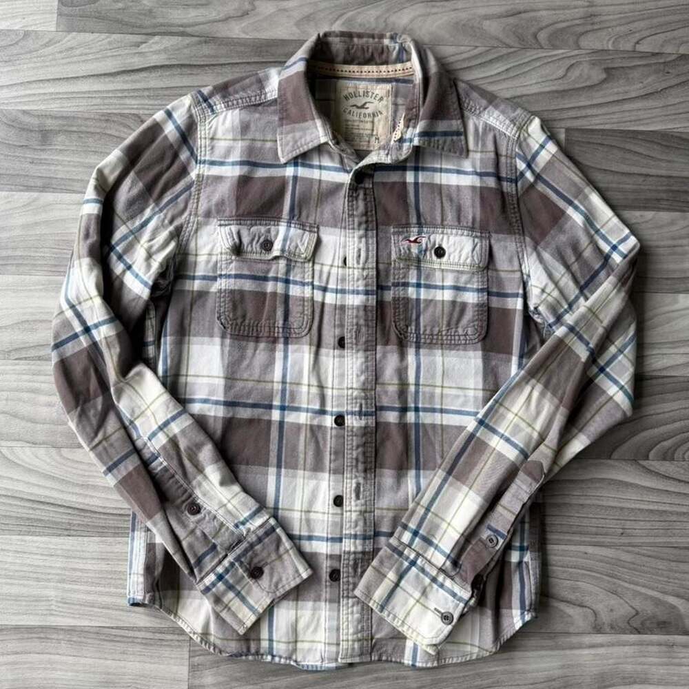 Hollister Plaid Button Up Flannel Shirt